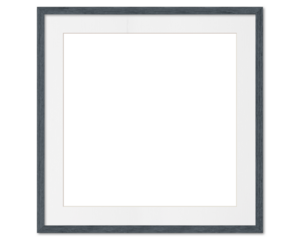 Empty frame. Blank grey mounted large square frame transparent