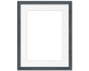 Empty frame. Blank grey mounted small portrait frame transparent