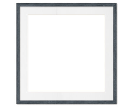 Empty frame. Blank grey mounted large square frame transparent
