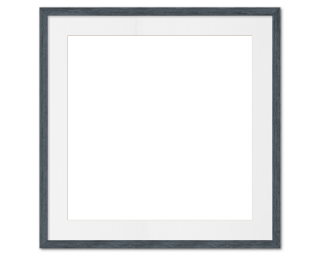 Empty frame. Blank grey mounted large square frame transparent