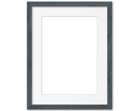 Empty frame. Blank grey mounted small portrait frame transparent
