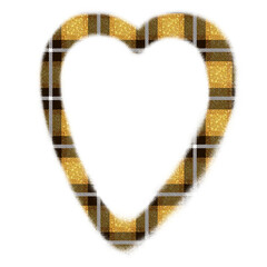Glitter Heart Buffalo Frame