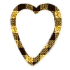 Glitter Heart Buffalo Frame