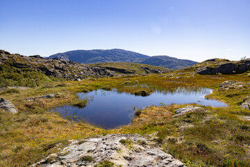 Mountain trip to Gravtind on a beautiful sunny day, Hongset, Velfjord,Helgeland,Nordland ,Norway,scandinavia,Europe