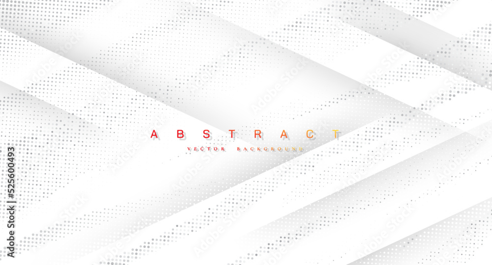 Poster abstract white and gray gradient background. abstract halftone dots vector background.