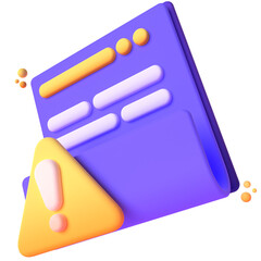 Document  in 3d render for graphic asset web presentation or other