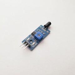 Flame sensor module isolated on the white background