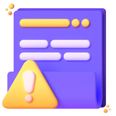 Document  in 3d render for graphic asset web presentation or other