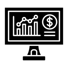 Stock Market Glyph Icon