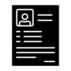 Curriculum Vitae Glyph Icon