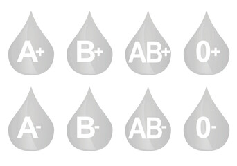 Human blood types. vector illustration