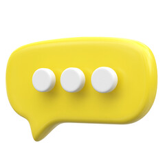 3D live chat icon. Message icon. 3D element.