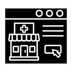 Online Pharmacy Glyph Icon