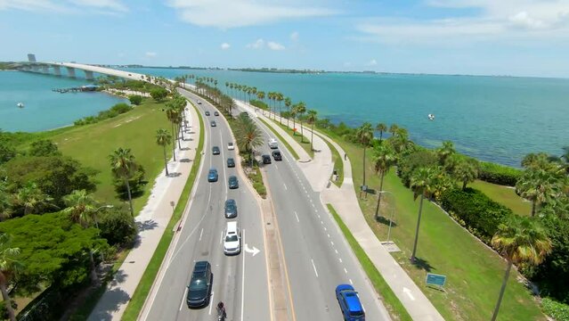 Drone footage of Sarasota in Florida, USA
