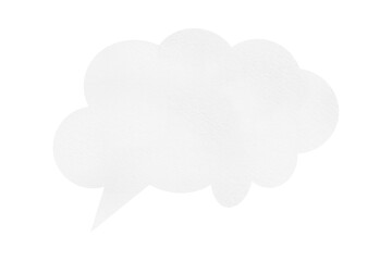 white paper clouds speech bubble image isolated on transparent background Communication bubbles.