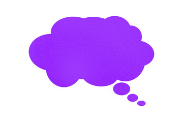 purple paper clouds speech bubble image isolated on transparent background communication bubbles
