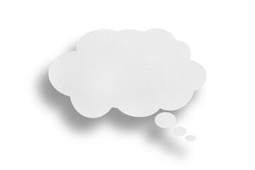 white paper clouds and shadows speech bubble image isolated on transparent background Communication bubbles.