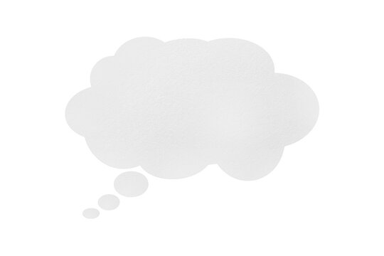 white paper clouds speech bubble image isolated on transparent background Communication bubbles.