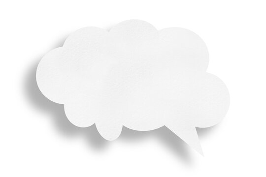 white paper clouds and shadows speech bubble image isolated on transparent background Communication bubbles.