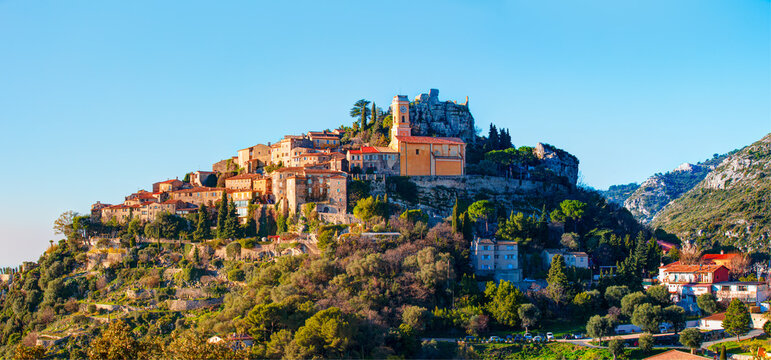 Eze village is a famous tourist destination on French Riviera - Nice, France