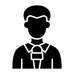 Journalist Glyph Icon