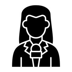 Journalist Glyph Icon