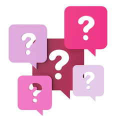 Question mark sign. 3D question mark.