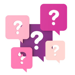 Question mark sign. 3D question mark.