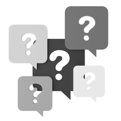 Question mark sign. 3D question mark.