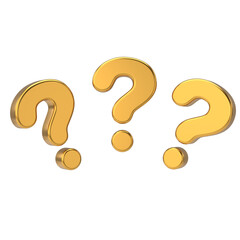 Question mark sign. 3D question mark.