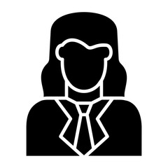 Female Accountant Glyph Icon