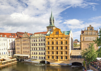 Fototapeta na wymiar Historic architecture of old town. Prague, Czech Republic