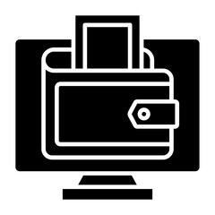 Digital Wallet Glyph Icon