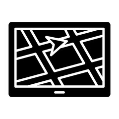 Gps Glyph Icon