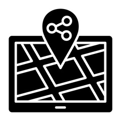 Share Location Glyph Icon