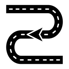 Fototapeta premium Gps Navigation Glyph Icon
