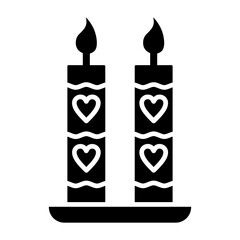 Candle Glyph Icon