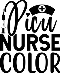 Picu nurse color vector arts 