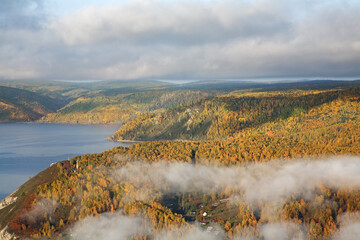 Lake Baikal in Listvyanka. Irkutsk oblast. Russian