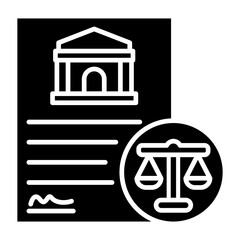 Naklejka premium Legislation Glyph Icon