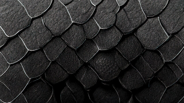 Black scales. Dragon, snake, lizard scale pattern. Textures, textured  wallpaper. 4K background. Stock-Illustration | Adobe Stock