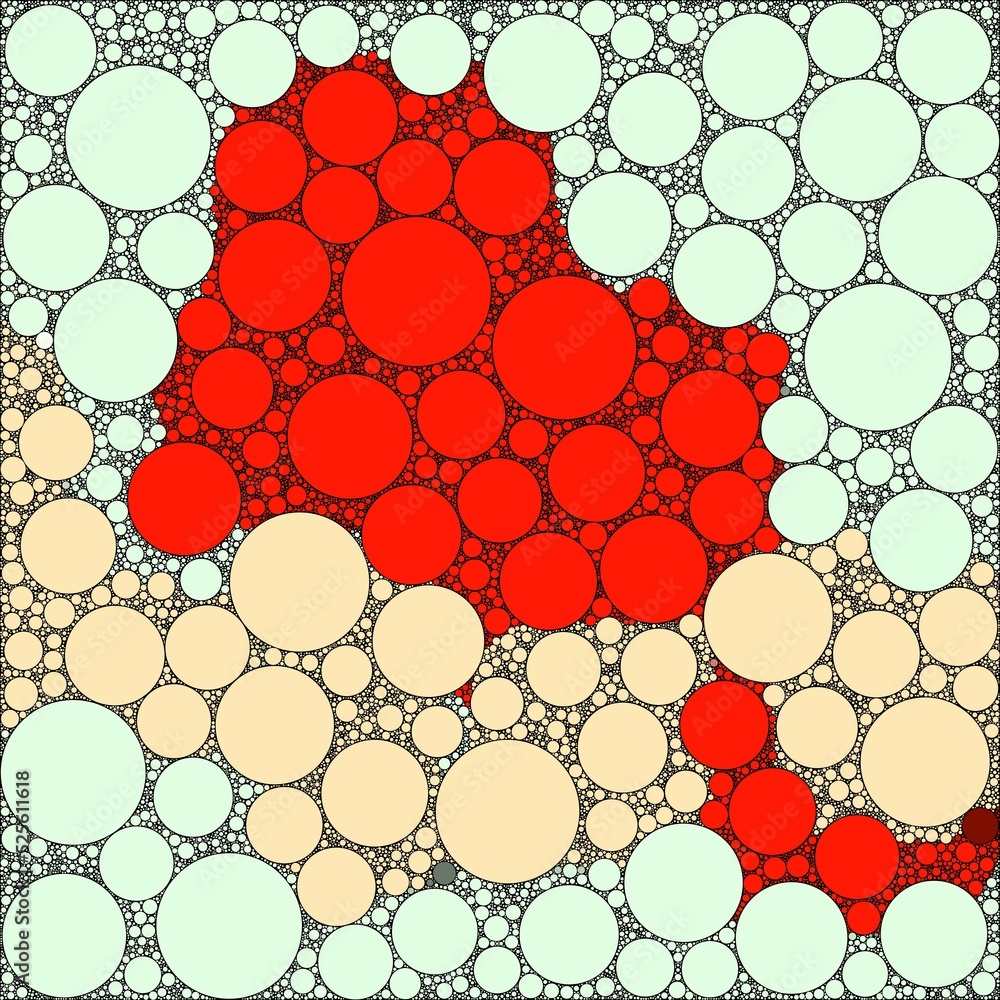 Aufkleber abstract decorative color circles of different sizes and colors are randomly placed in the bg