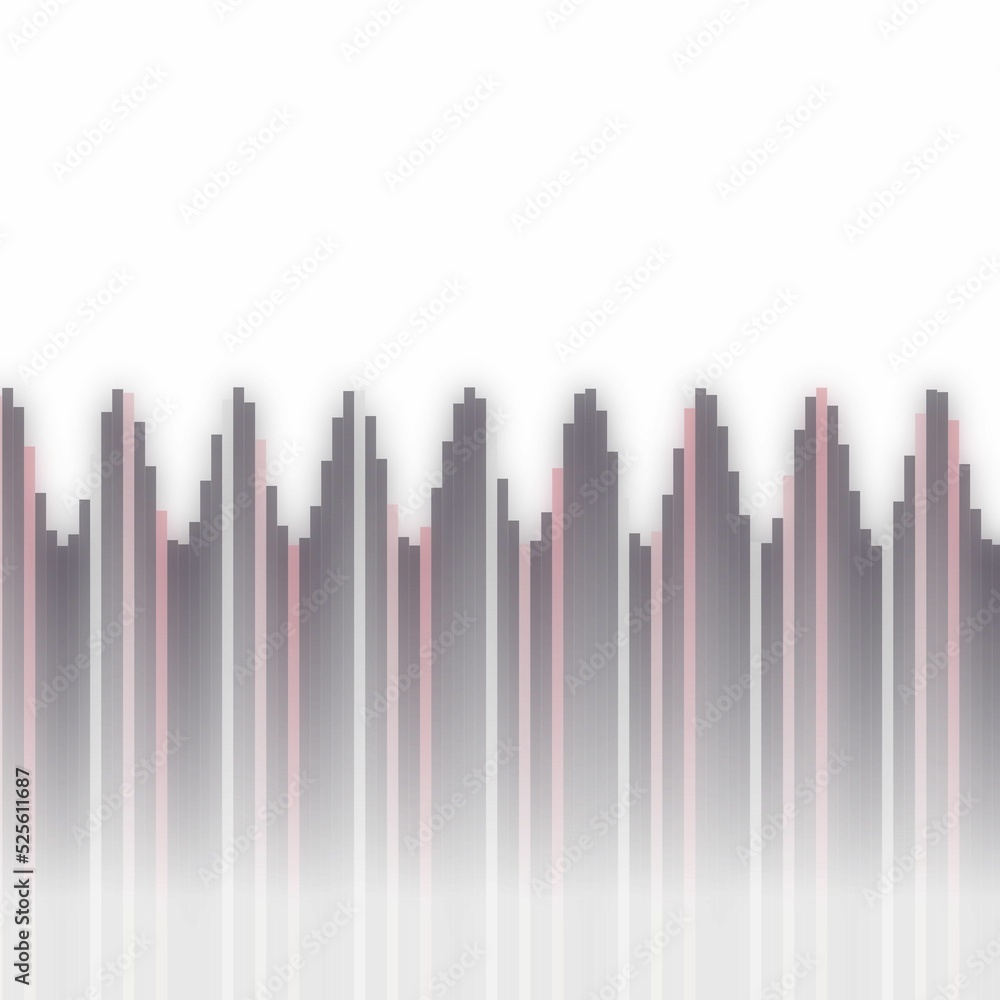 Poster abstract colorful illustration of stylized sound frequency equalizer element rainbow lines and wave