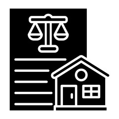 Property Law Glyph Icon
