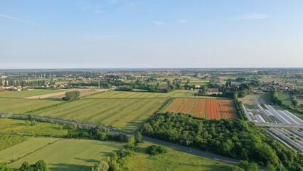 Fototapeta na wymiar agricultural nature landscape drone