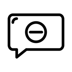 Vector Icons Chat Minus Lineal Style. Pixel Perfect and Editable Stroke.