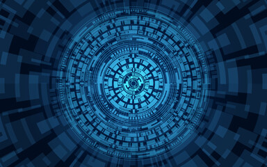 Futuristic abstract background. Server, internet, speed. Futuristic tunnel HUD. Motion graphics for an abstract data center .  wireframe ,dark 
 background and  Dotted texture template.