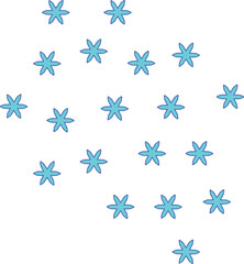 It's snowing, weather phenomenon sign, snowflakes - vector full color picture. Snowflakes, it's snowing