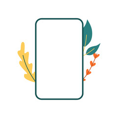 Clear phone frame vector flat isolated illustration