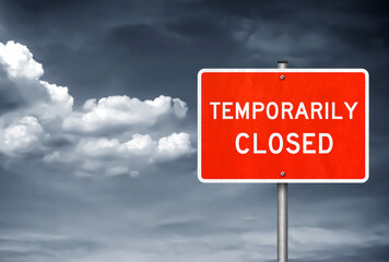 Temporarily Closed - roadsign message